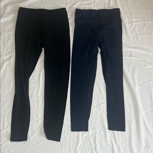 Athleta Girl Black/ navy High-Rise Leggings(set of 2)